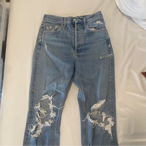 Agolde Ripped High Waisted Jeans